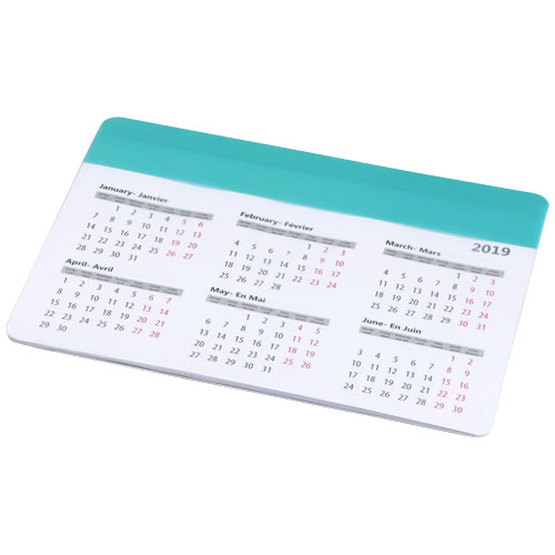 Chart Mouse Pad With Calendar - Mint