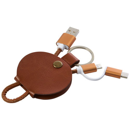 Gist 3-In-1 Charging Cable - Brown