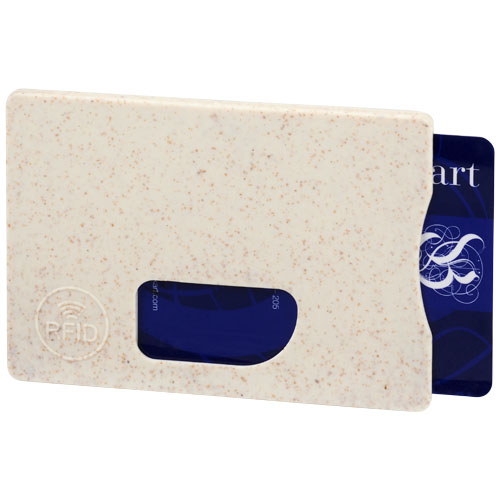 Straw Rfid Card Holder - Beige