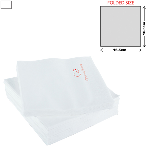 White Lunch Napkin 2Ply (33 X 33cm)