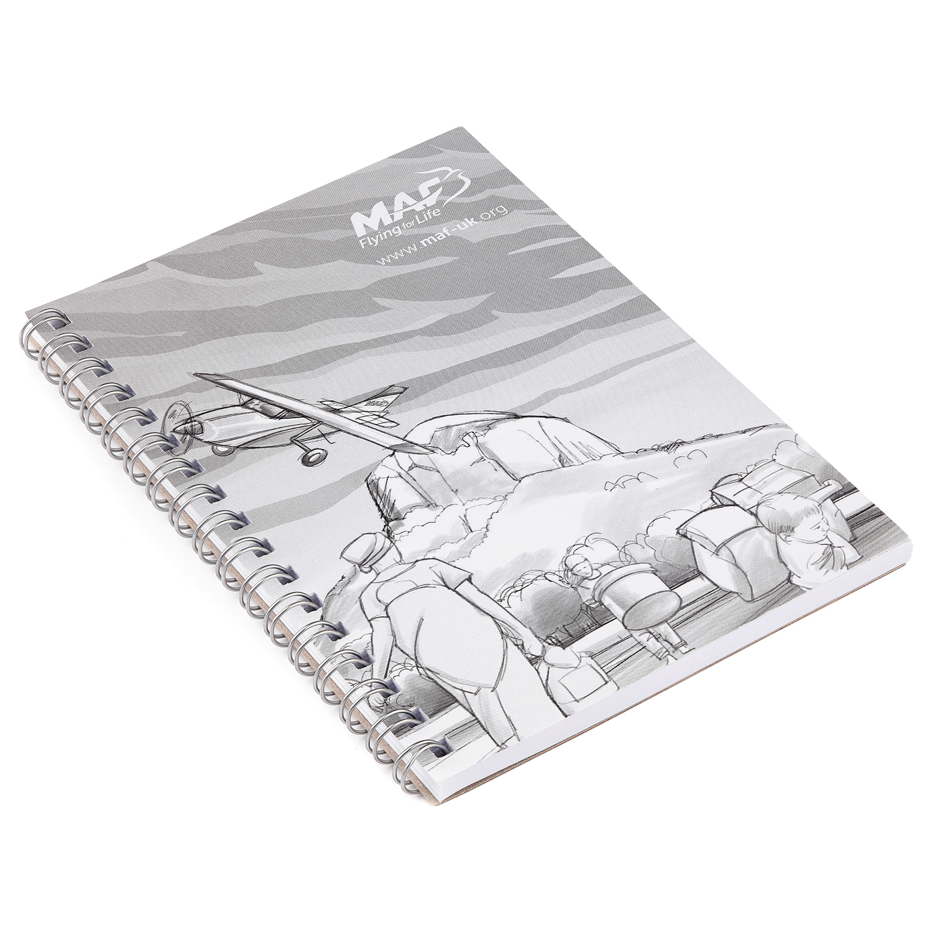 Green & Good A6 Wirebound Full Colour Notebook - Recycled
