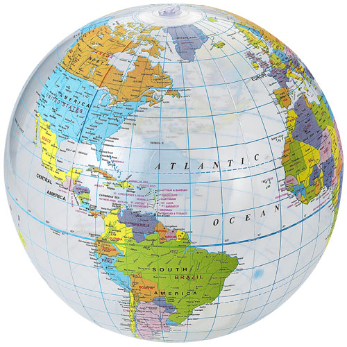 Globe Transparent Beach Ball - Transparent