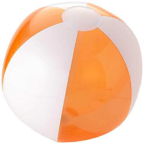 Bondi Solid And Transparent Beach Ball - Transparent Orange, White