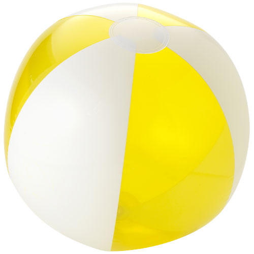 Bondi Solid And Transparent Beach Ball - Yellow, White
