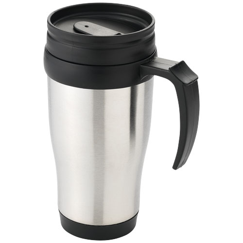 Sanibel 400 ml Insulated Mug - Silver, Black
