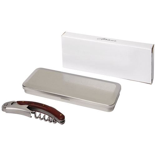 Morris Wooden Waitress Knife In Tin Case - Silver