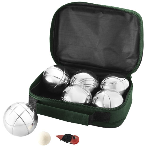 Henri 6-Ball Pétanque Set - Green, Silver