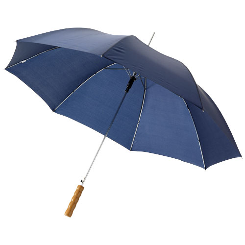 Lisa 23" Auto Open Umbrella With Wooden Handle - Navy
