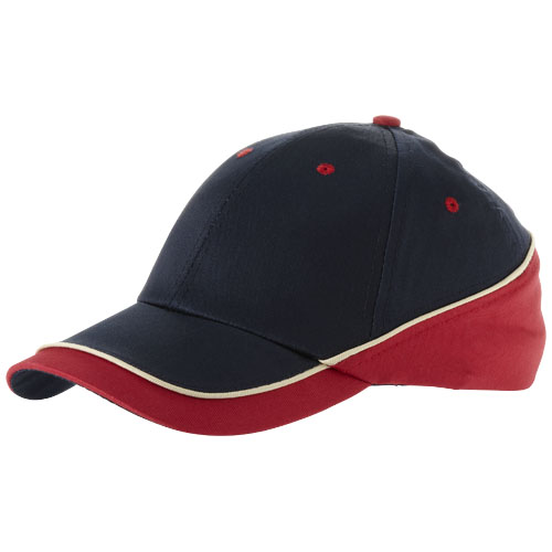 Slazenger Draw 6 Panel Cap - Navy, Red
