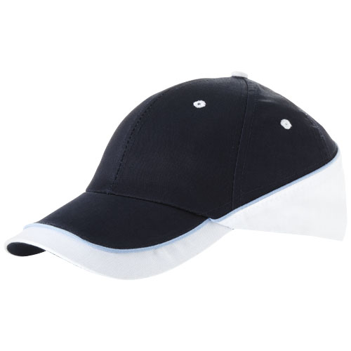Slazenger Draw 6 Panel Cap - Navy, White