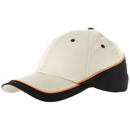 Slazenger Draw 6 Panel Cap - Natural, Black