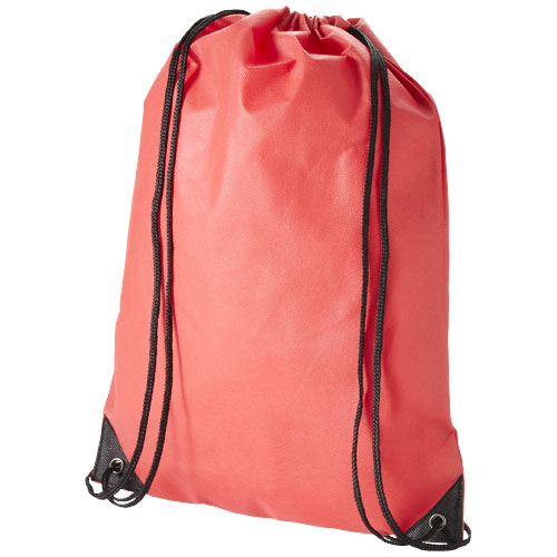 Evergreen Non-Woven Drawstring Backpack - Red