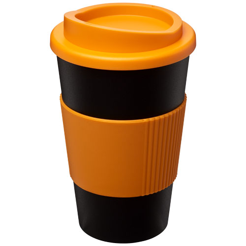 Americano® 350 ml Insulated Tumbler With Grip - Black, Orange