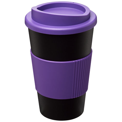 Americano® 350 ml Insulated Tumbler With Grip - Black, Purple