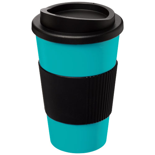 Americano® 350 ml Insulated Tumbler With Grip - Aqua Blue, Black