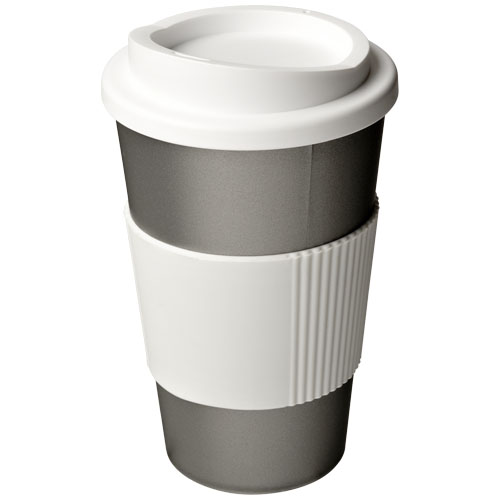 Americano® 350 ml Insulated Tumbler With Grip - Silver, White