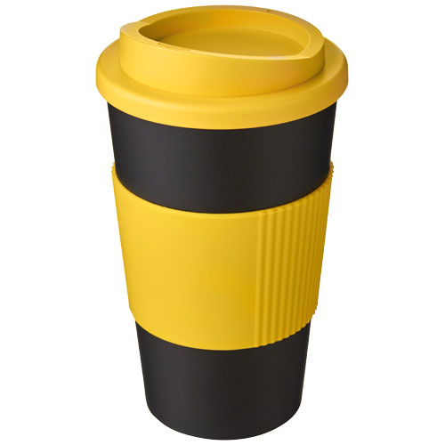 Americano® 350 ml Insulated Tumbler With Grip - Black, Yellow