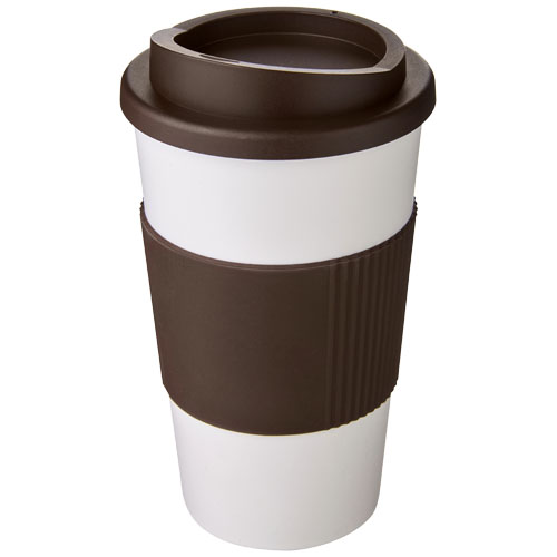 Americano® 350 ml Insulated Tumbler With Grip - White, Brown