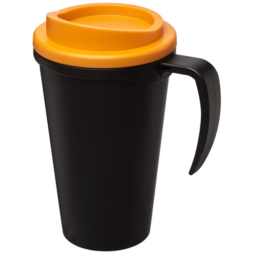Americano® Grande 350 ml Insulated Mug - Black, Orange
