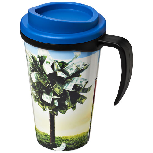 Brite-Americano® Grande 350 ml Insulated Mug - Black, Mid Blue