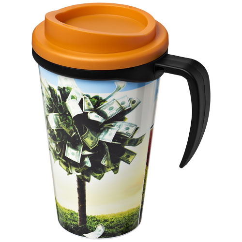 Brite-Americano® Grande 350 ml Insulated Mug - Black, Orange