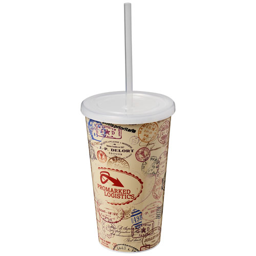 Brite-Americano® 350 ml Double-Walled Stadium Cup - White