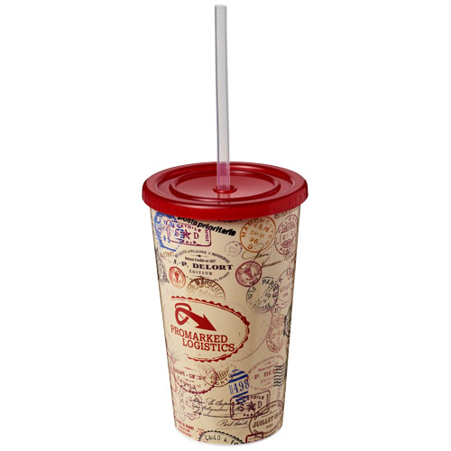 Brite-Americano® 350 ml Double-Walled Stadium Cup - Red