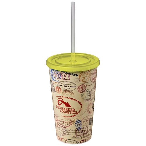 Brite-Americano® 350 ml Double-Walled Stadium Cup - Lime Green