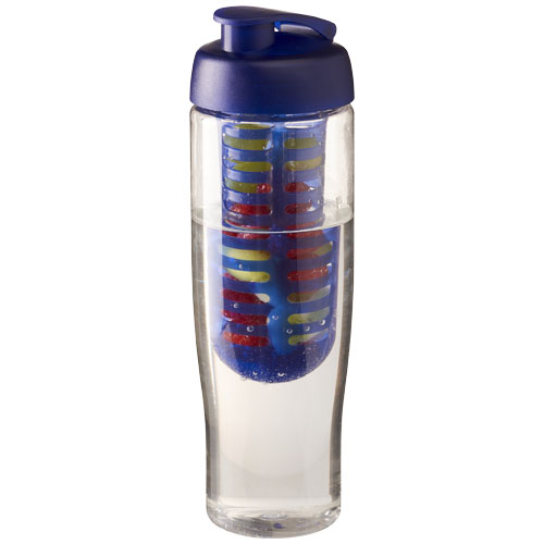H2O Tempo® 700 ml Flip Lid Sport Bottle & Infuser - Transparent, Blue