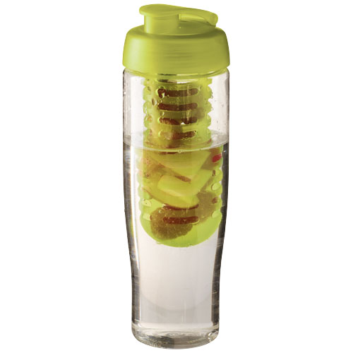 H2O Tempo® 700 ml Flip Lid Sport Bottle & Infuser - Transparent, Lime