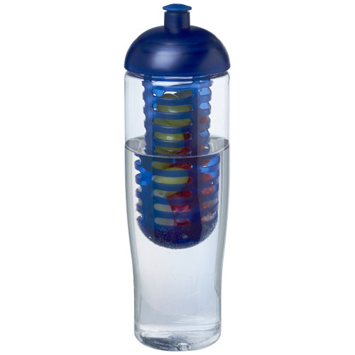 H2O Tempo® 700 ml Dome Lid Sport Bottle & Infuser - Transparent, Blue