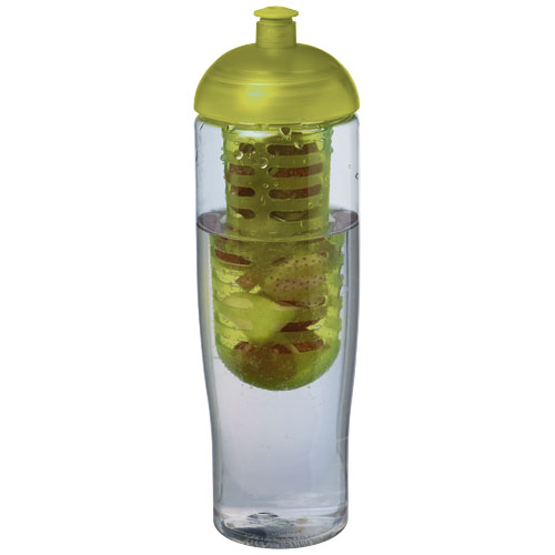 H2O Tempo® 700 ml Dome Lid Sport Bottle & Infuser - Transparent, Lime