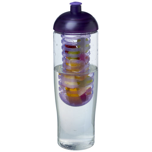 H2O Tempo® 700 ml Dome Lid Sport Bottle & Infuser - Transparent, Purple