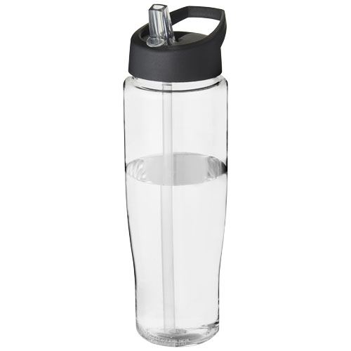 H2O Tempo® 700 ml Spout Lid Sport Bottle - Transparent, Black