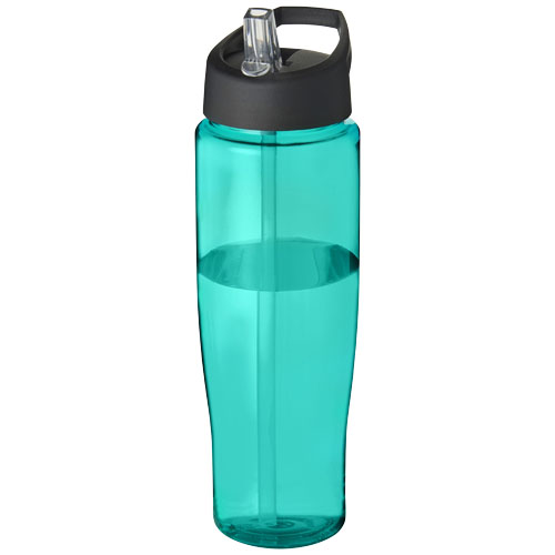 H2O Tempo® 700 ml Spout Lid Sport Bottle - Aqua Blue, Black