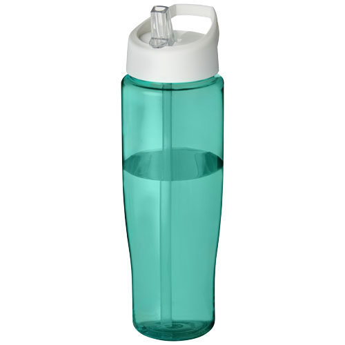 H2O Tempo® 700 ml Spout Lid Sport Bottle - Aqua Blue, White