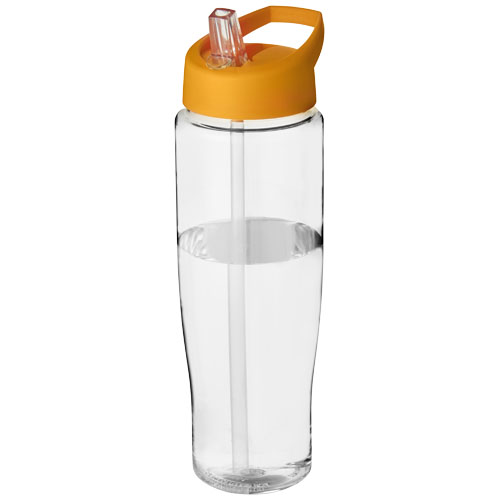 H2O Tempo® 700 ml Spout Lid Sport Bottle - Transparent, Orange