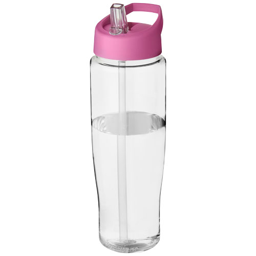 H2O Tempo® 700 ml Spout Lid Sport Bottle - Transparent, Pink