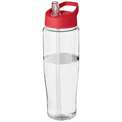 H2O Tempo® 700 ml Spout Lid Sport Bottle - Transparent, Red