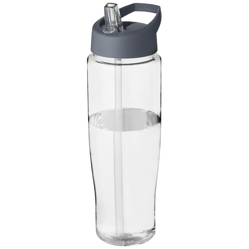 H2O Tempo® 700 ml Spout Lid Sport Bottle - Transparent, Storm Grey