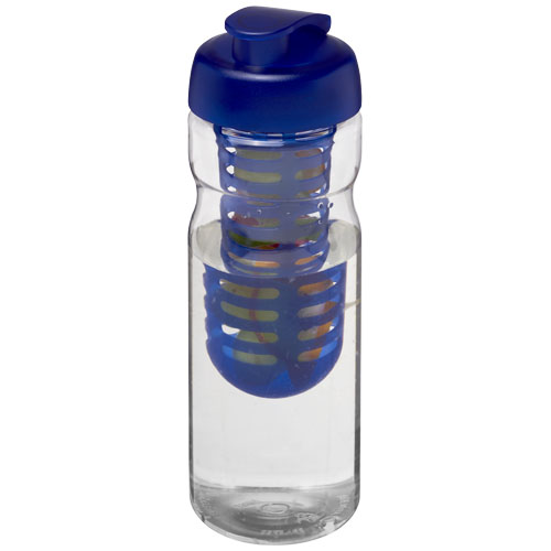 H2O Base® 650 ml Flip Lid Sport Bottle & Infuser - Transparent, Blue