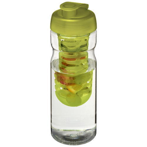 H2O Base® 650 ml Flip Lid Sport Bottle & Infuser - Transparent, Lime