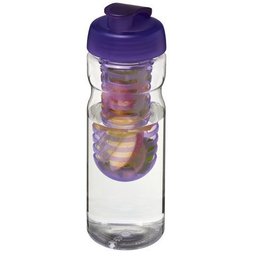 H2O Base® 650 ml Flip Lid Sport Bottle & Infuser - Transparent, Purple