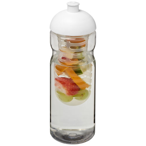 H2O Base® 650 ml Dome Lid Sport Bottle & Infuser - Transparent, White