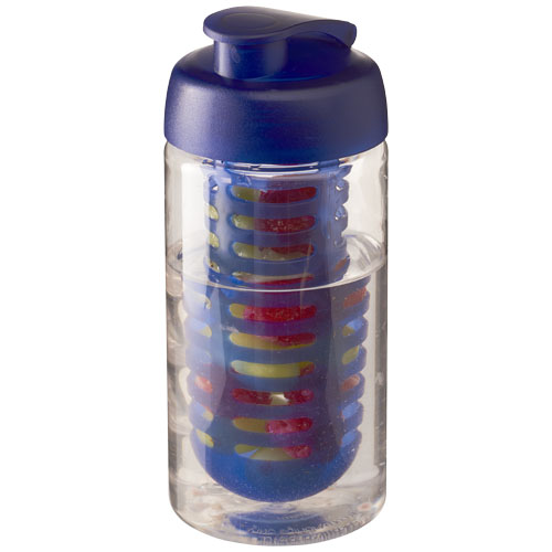 H2O Bop® 500 ml Flip Lid Sport Bottle & Infuser - Transparent, Blue