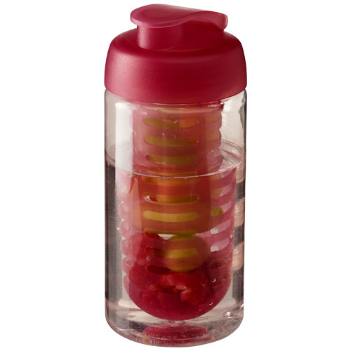 H2O Bop® 500 ml Flip Lid Sport Bottle & Infuser - Transparent, Pink