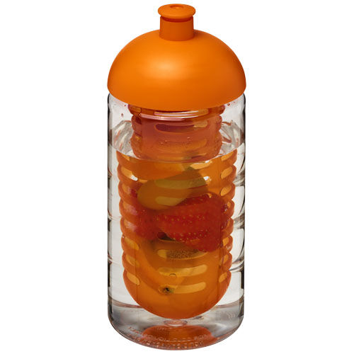 H2O Bop® 500 ml Dome Lid Sport Bottle & Infuser - Transparent, Orange