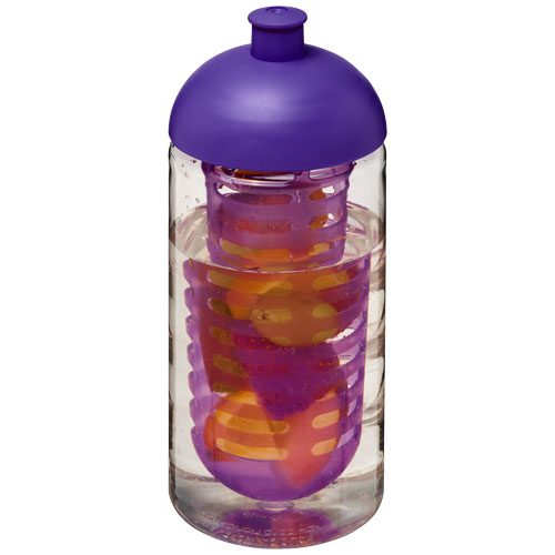 H2O Bop® 500 ml Dome Lid Sport Bottle & Infuser - Transparent, Purple