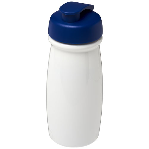 H2O Pulse® 600 ml Flip Lid Sport Bottle - White, Royal Blue