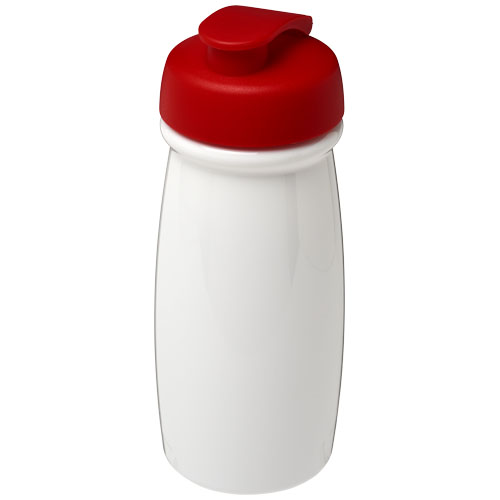 H2O Pulse® 600 ml Flip Lid Sport Bottle - White, Red